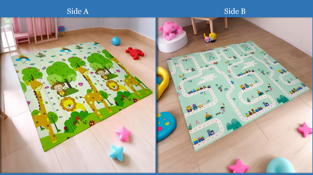 Килимче за игра Джунгла - Влакче - 180см х 120см х 1см