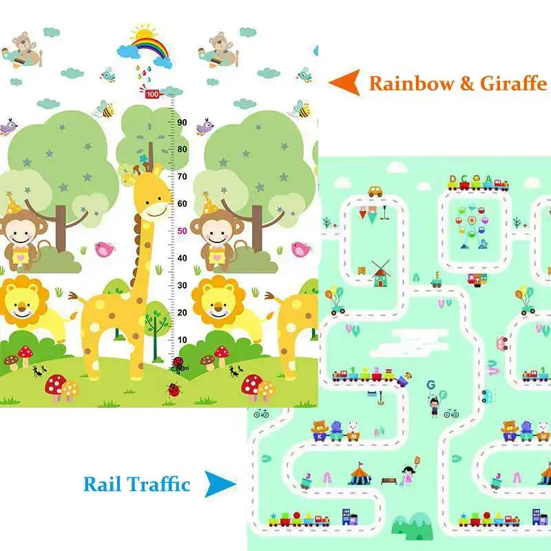 Килимче за игра Джунгла - Влакче - 180см х 120см х 1см