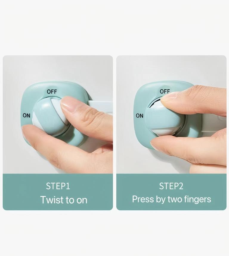 Предпазен заключващ механизъм за шкафове и уреди - бял цвят