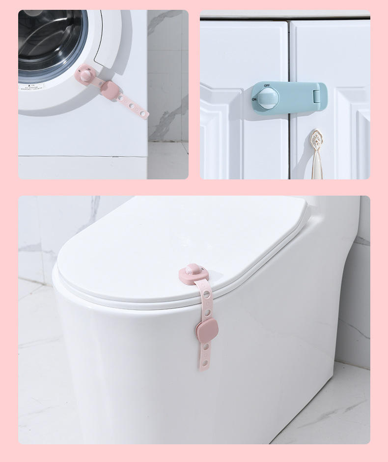 Предпазен заключващ механизъм за шкафове и уреди - бял цвят