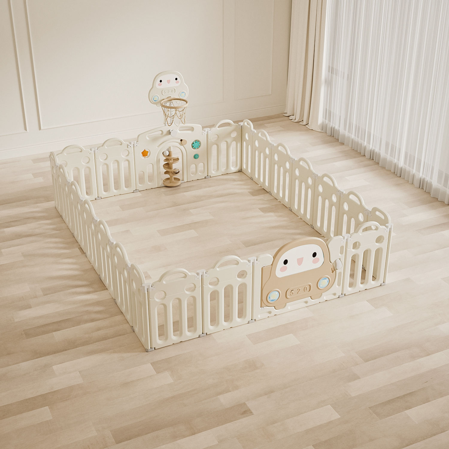 Сгъваема бебешка оградка 160x160 см