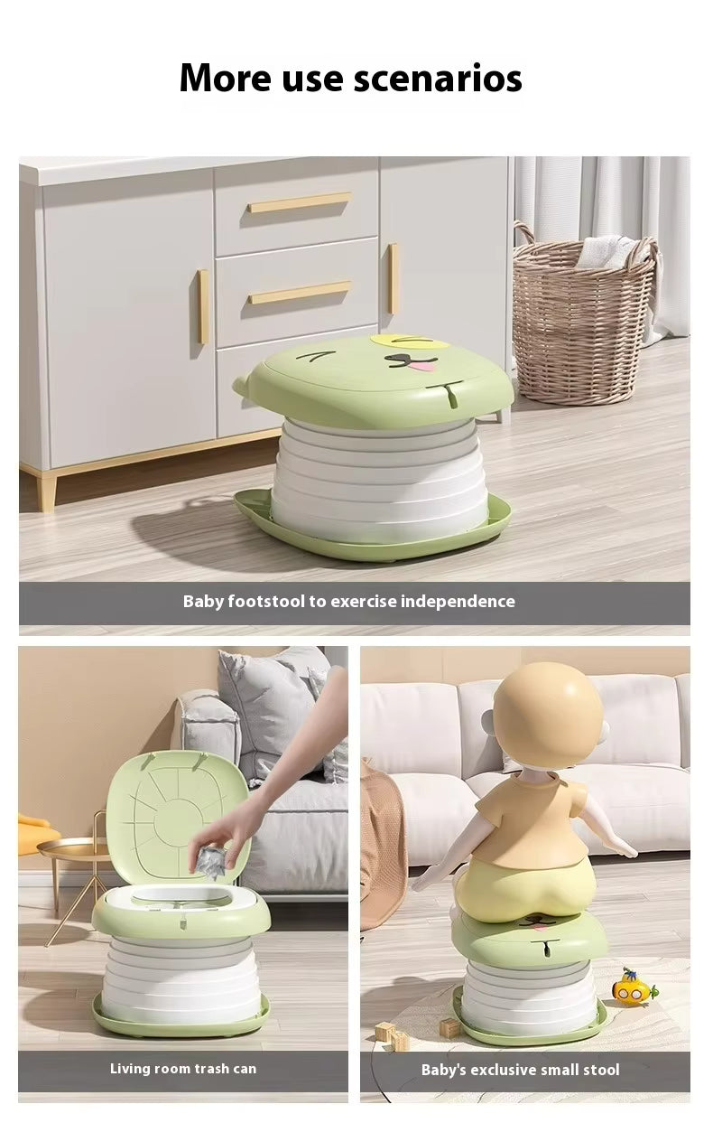 Сгъваемо преносимо детско гърне Кими - жълт цвят