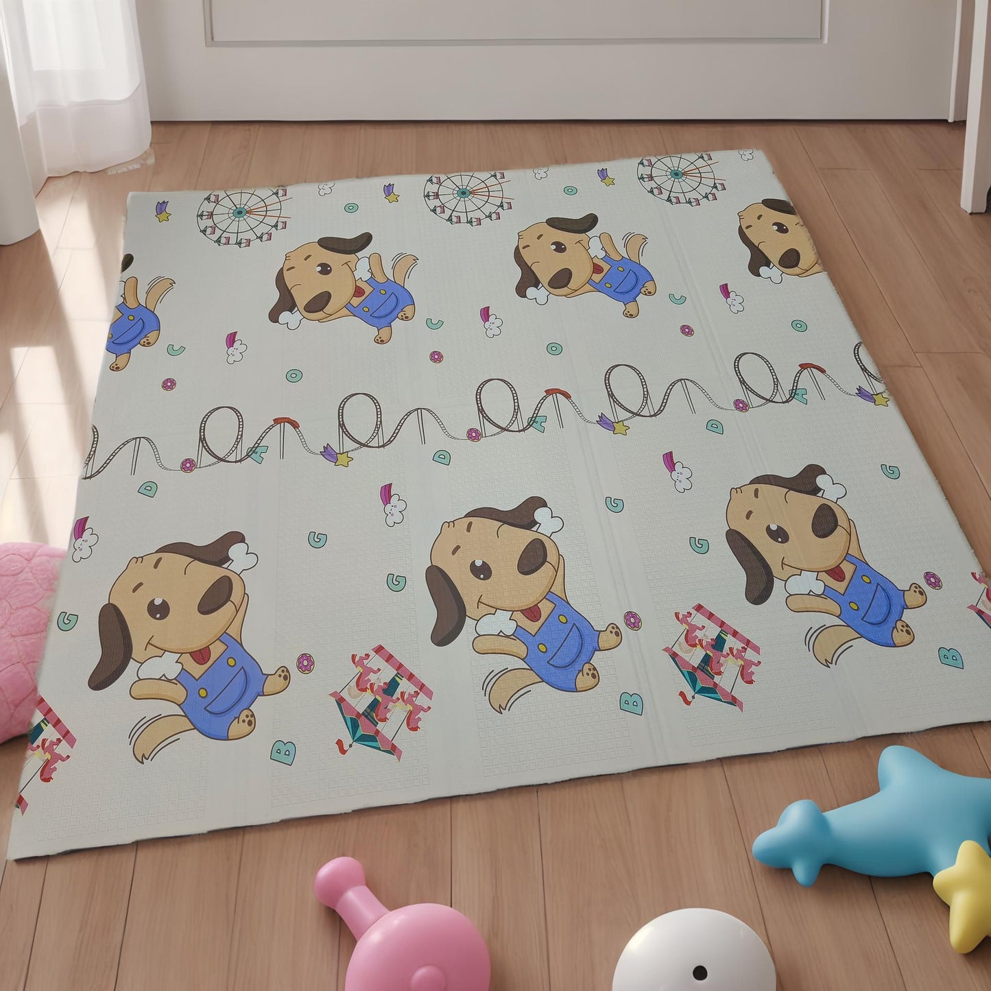 Килимче за игра Кученце - 180см х 160см