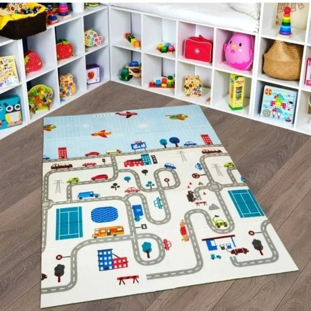 Килимче за игра Колички - Животни - 180см х 160см х 1см