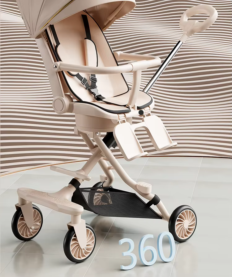 Многофункционална детска количка – Ултра лека и сгъваема - Зелен цвят