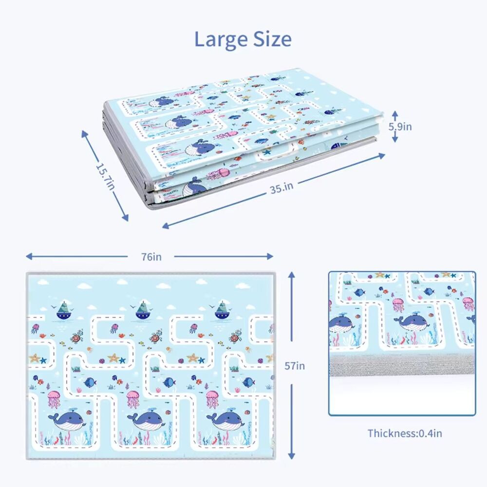 Килимче за игра Мече - Кит - 180см х 120см х 1см