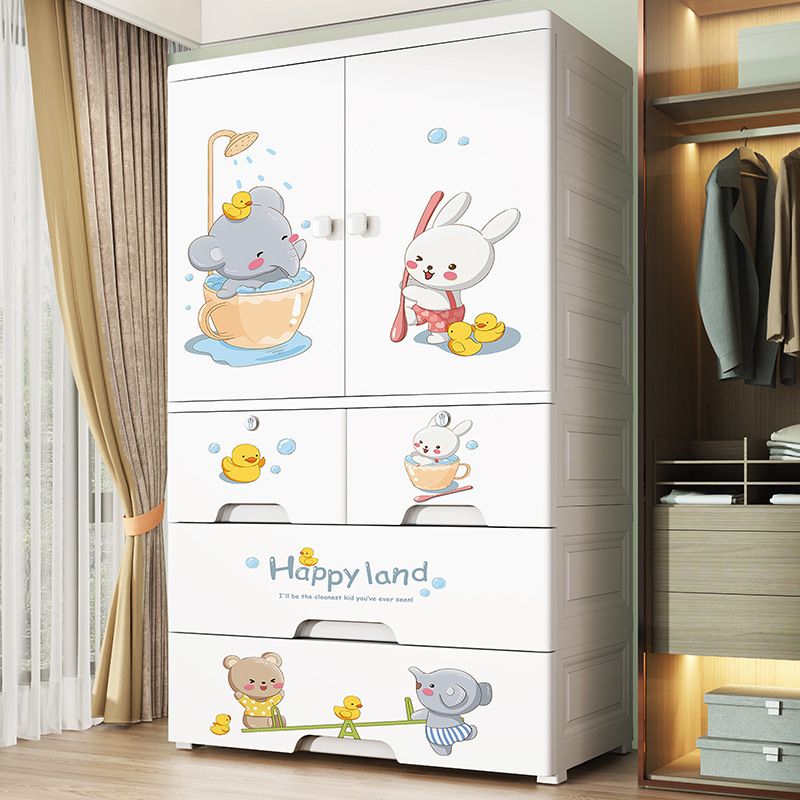 Детски шкаф „Весела дружина“ – 70 см x 40 см x 158 см