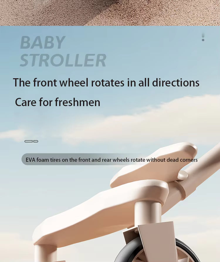 Многофункционална детска количка – Ултра лека и сгъваема - Зелен цвят