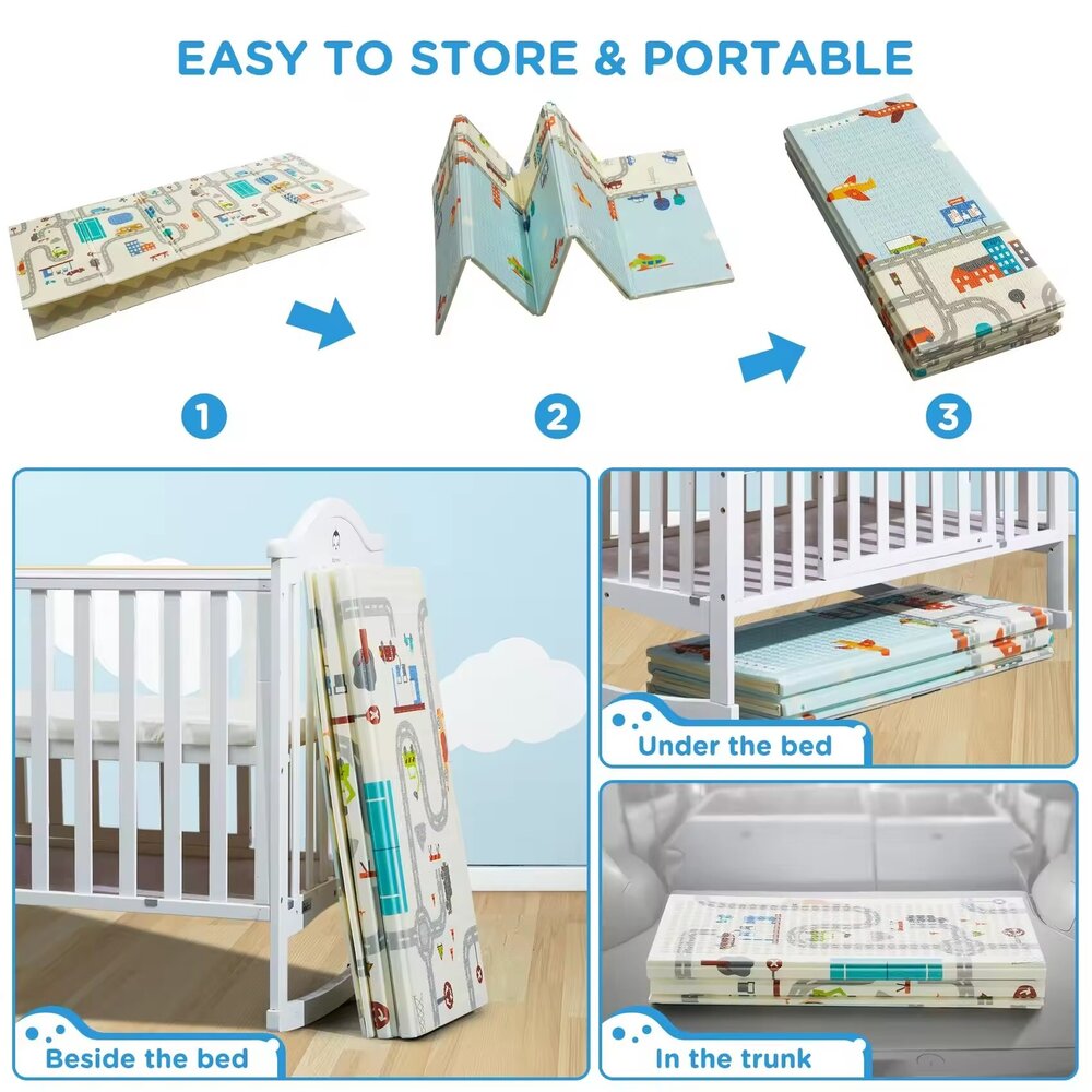 Килимче за игра Мече - Кит - 180см х 120см х 1см