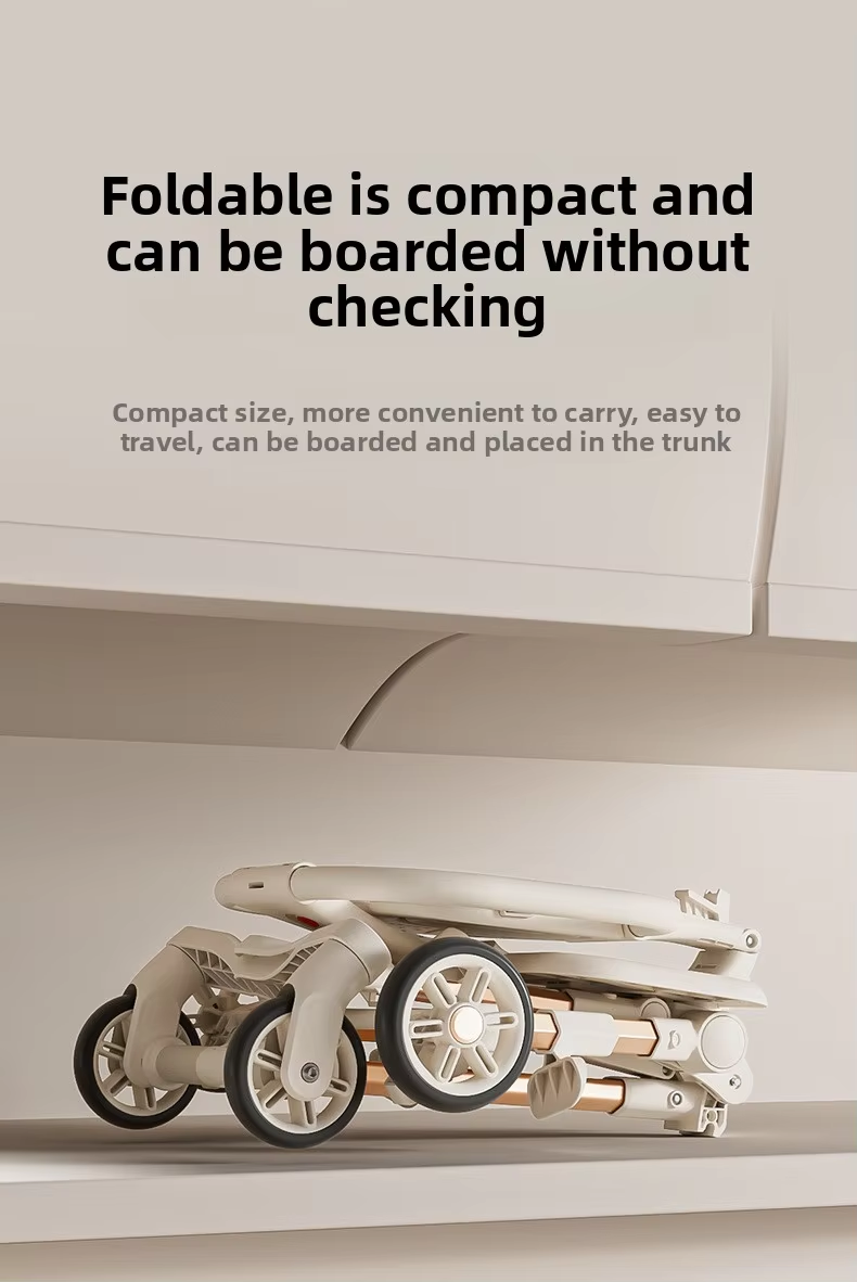 Многофункционална детска количка – Ултра лека и сгъваема - Зелен цвят