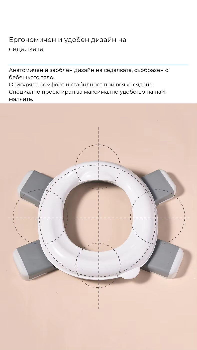 Мобилно детско гърне 2в1 – за дома и път - бял цвят