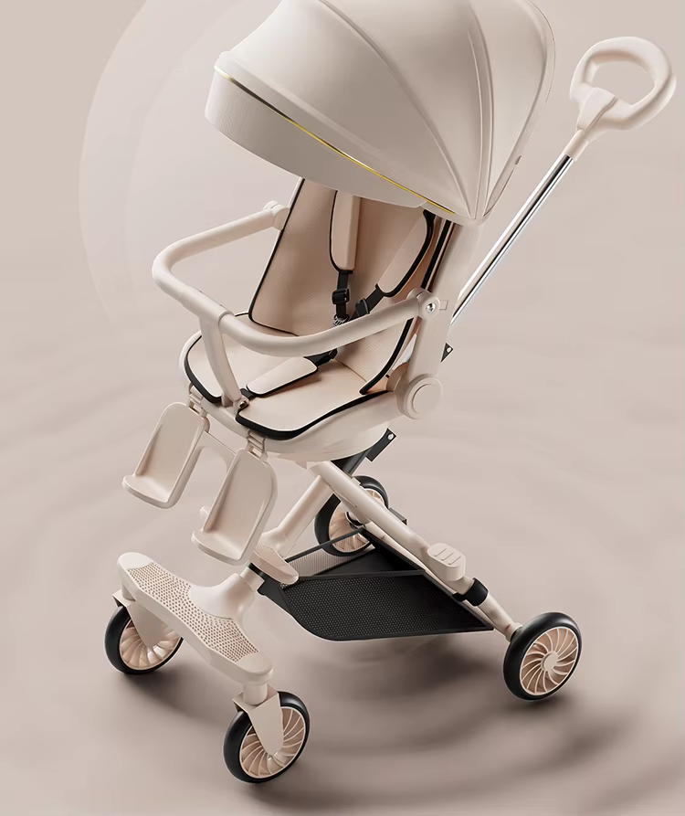 Многофункционална детска количка – Ултра лека и сгъваема - Зелен цвят