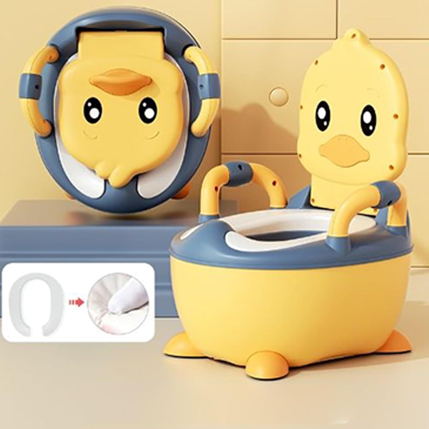 Бебешко гърне Патенце - жълт цвят