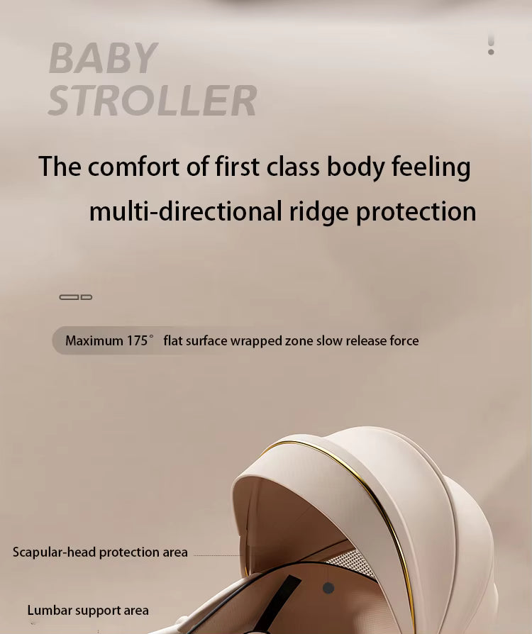 Многофункционална детска количка – Ултра лека и сгъваема - Зелен цвят