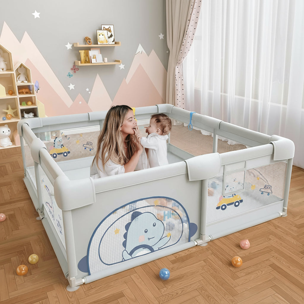 Бебешка ограда Дори с килимче - 180x200 см