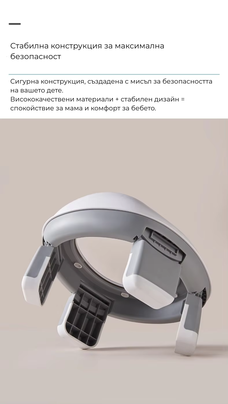 Мобилно детско гърне 2в1 – за дома и път - бял цвят