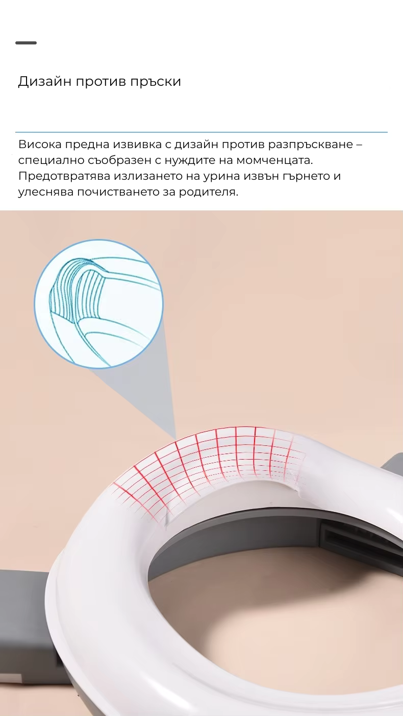 Мобилно детско гърне 2в1 – за дома и път - бял цвят