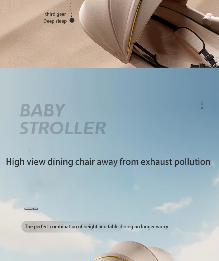 Многофункционална детска количка – Ултра лека и сгъваема - Зелен цвят