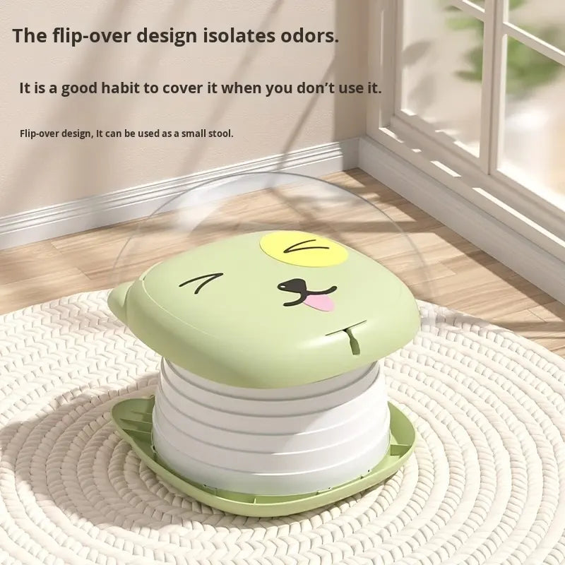 Сгъваемо преносимо детско гърне Кими - розов цвят