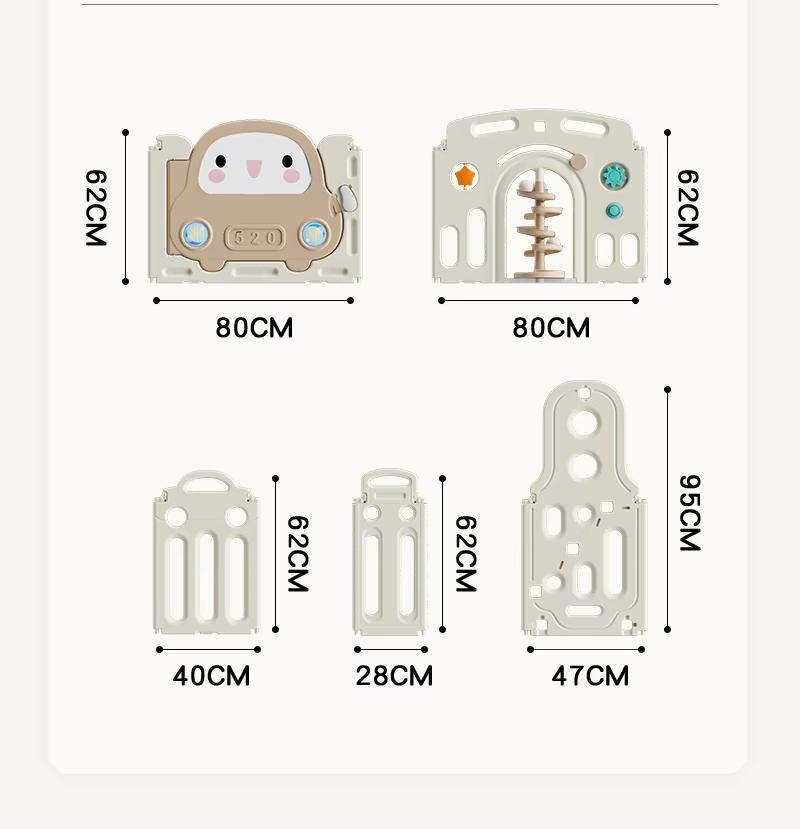 Сгъваема бебешка оградка 160x160 см