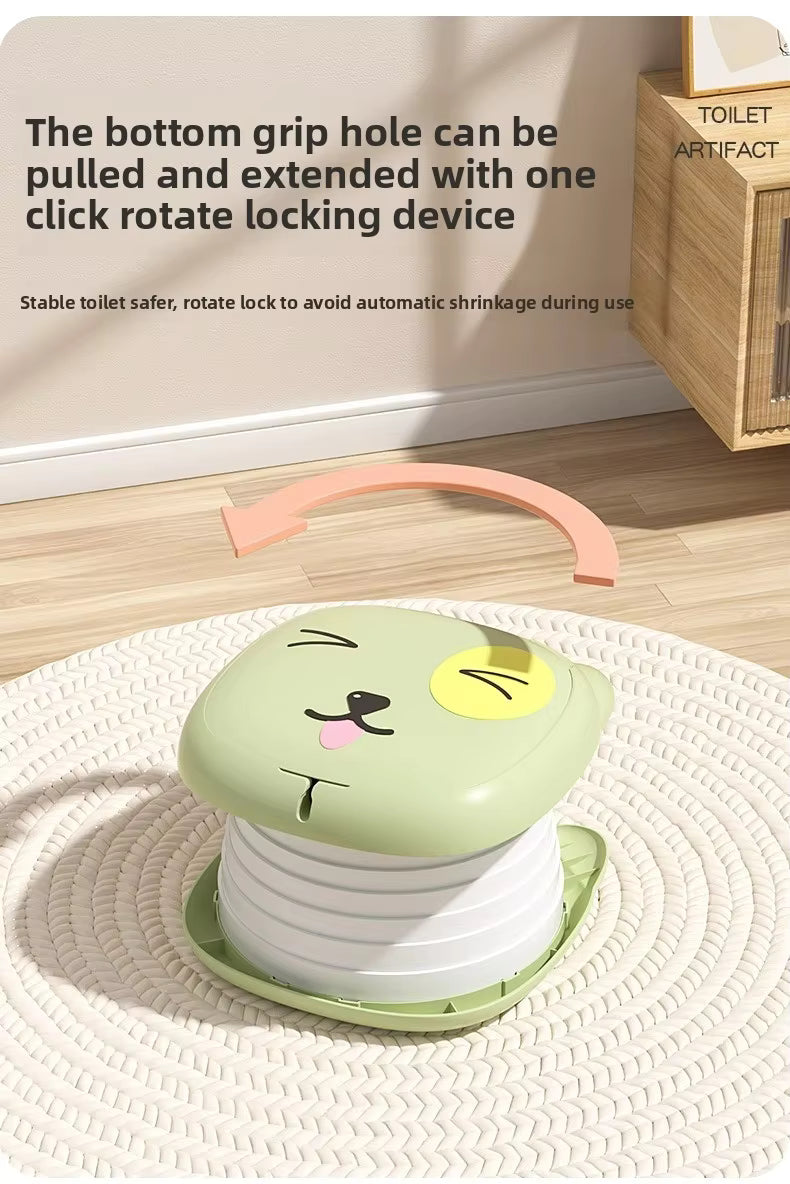 Сгъваемо преносимо детско гърне Кими - розов цвят