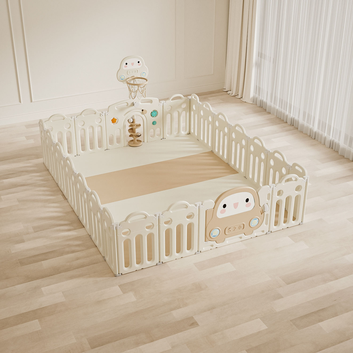 Сгъваема бебешка оградка 160x160 см