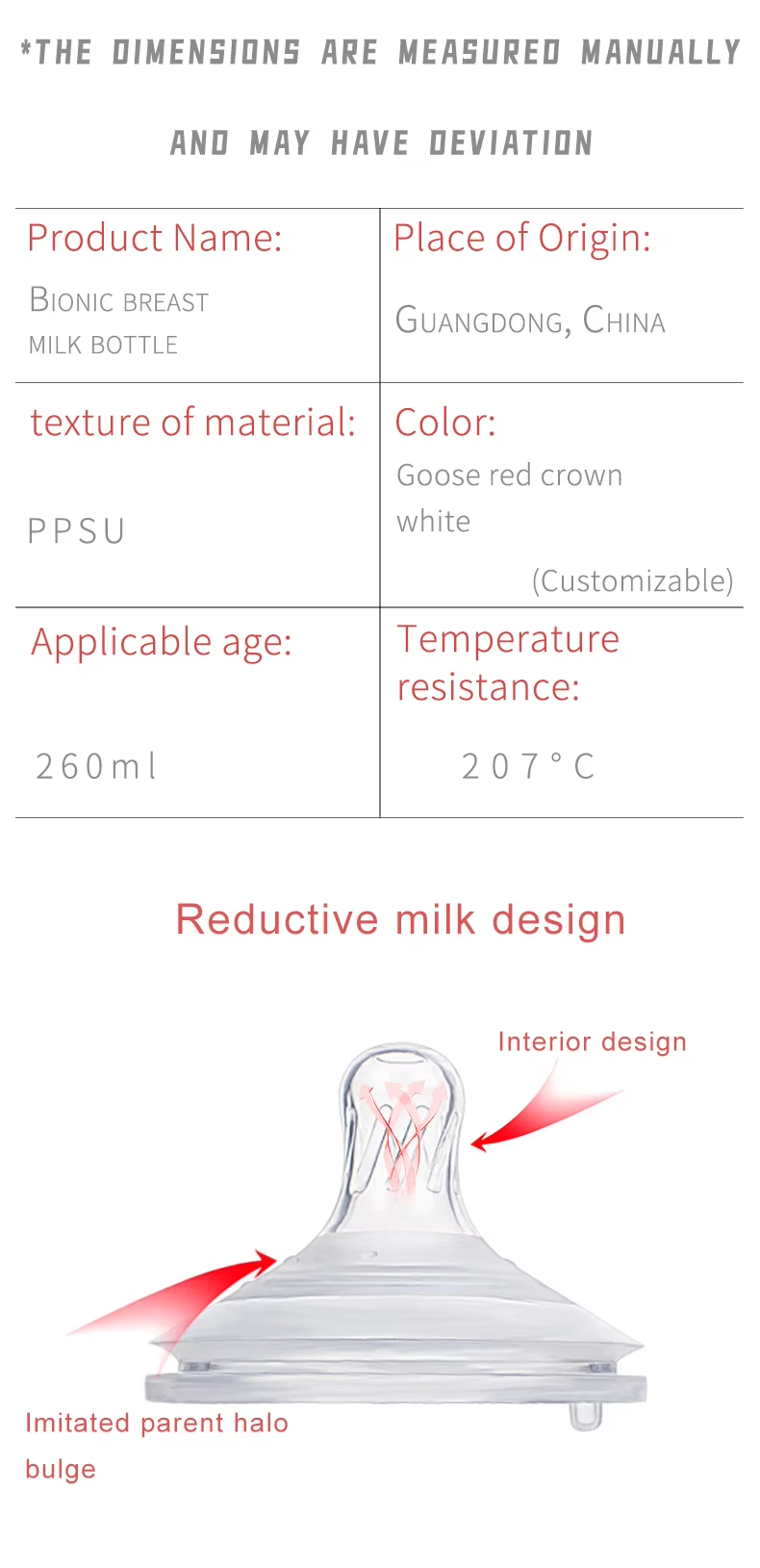 Премиум бебешко шише 260 мл