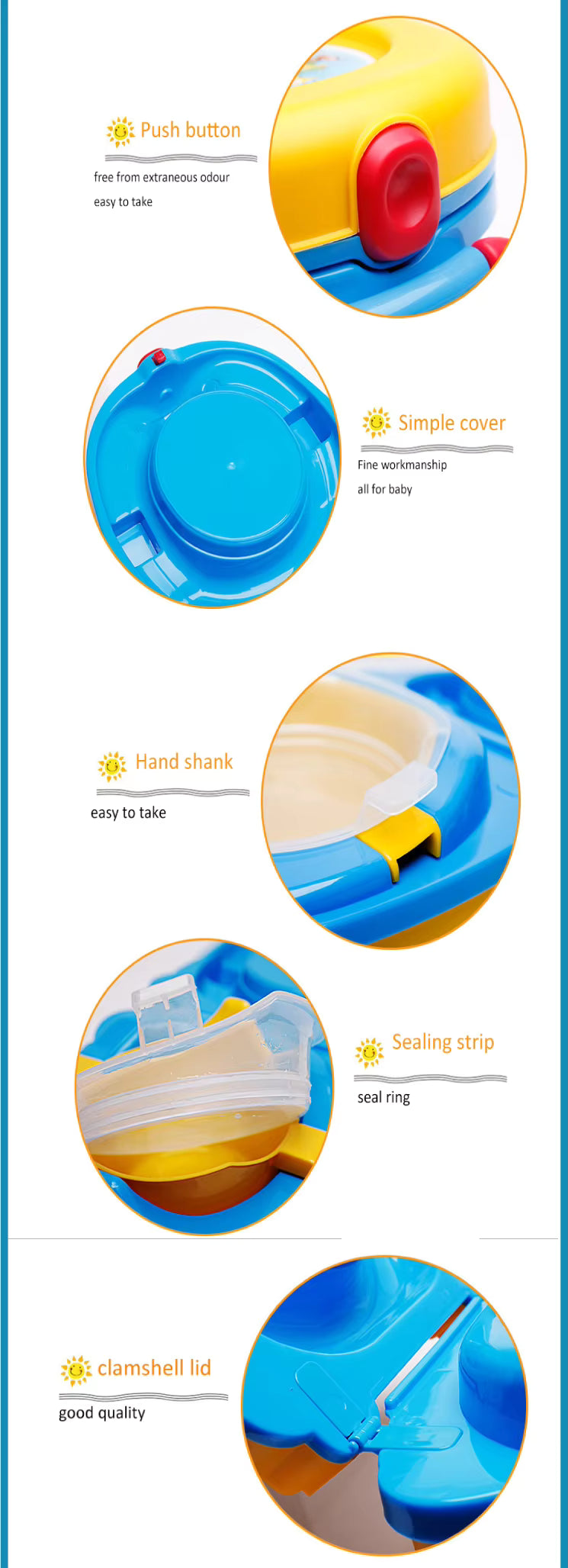 Преносимо детско гърне - жълт цвят