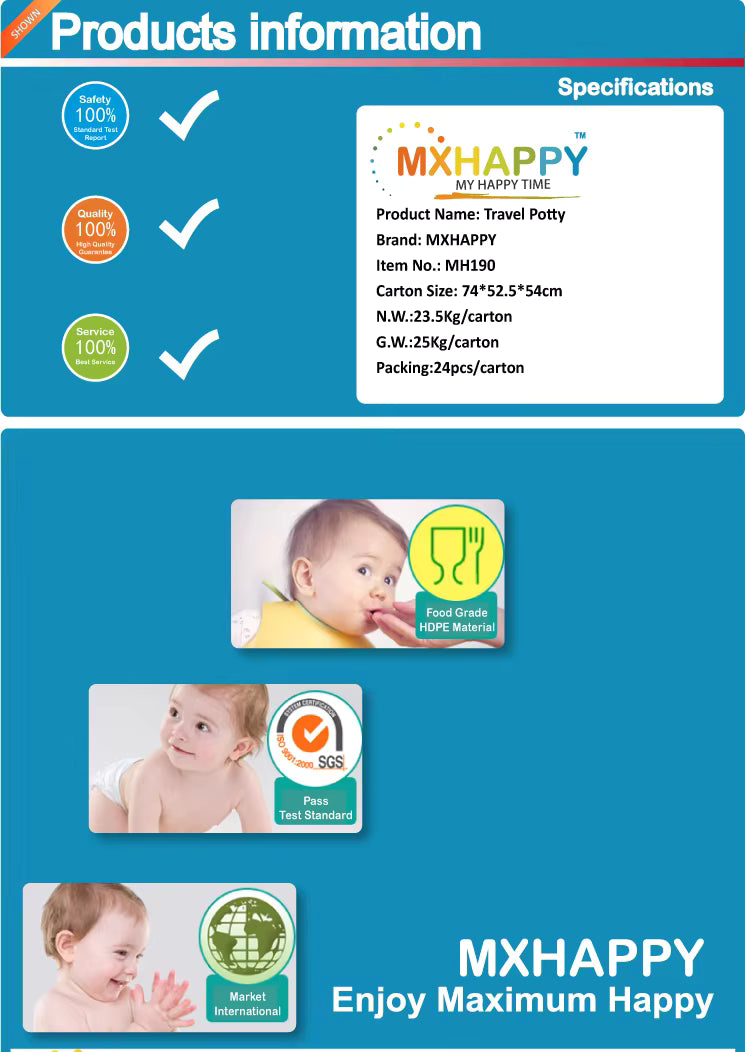 Преносимо детско гърне - жълт цвят