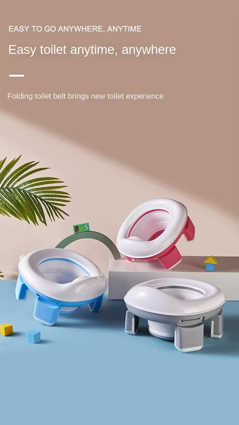 Мобилно детско гърне 2в1 – за дома и път - бял цвят