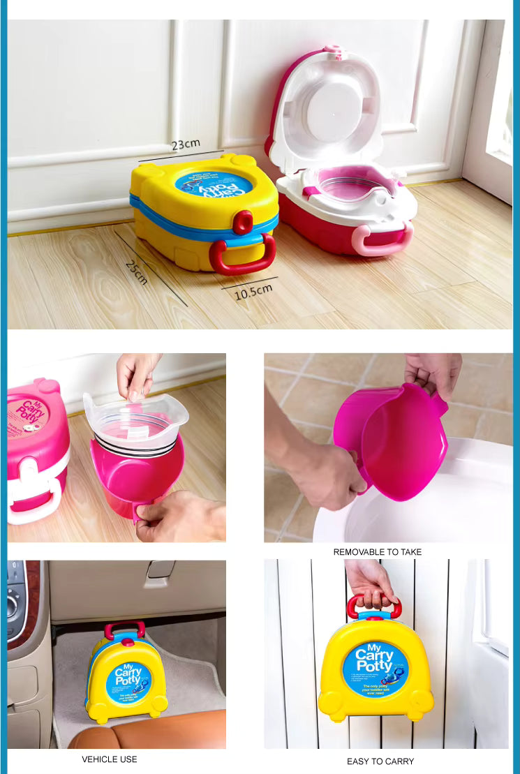 Преносимо детско гърне - розов цвят