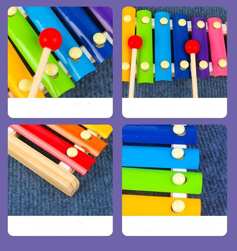 Монтесори - образователен дървен комплект от 8 части Dili