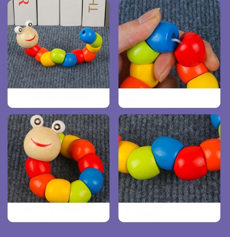 Монтесори - образователен дървен комплект от 8 части Dili