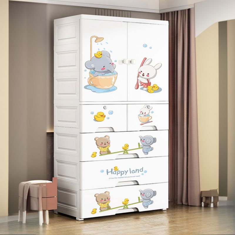 Детски шкаф „Весела дружина“ – 70 см x 40 см x 158 см