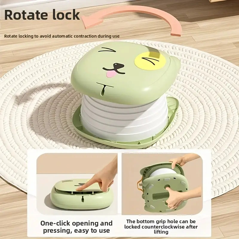 Сгъваемо преносимо детско гърне Кими - розов цвят