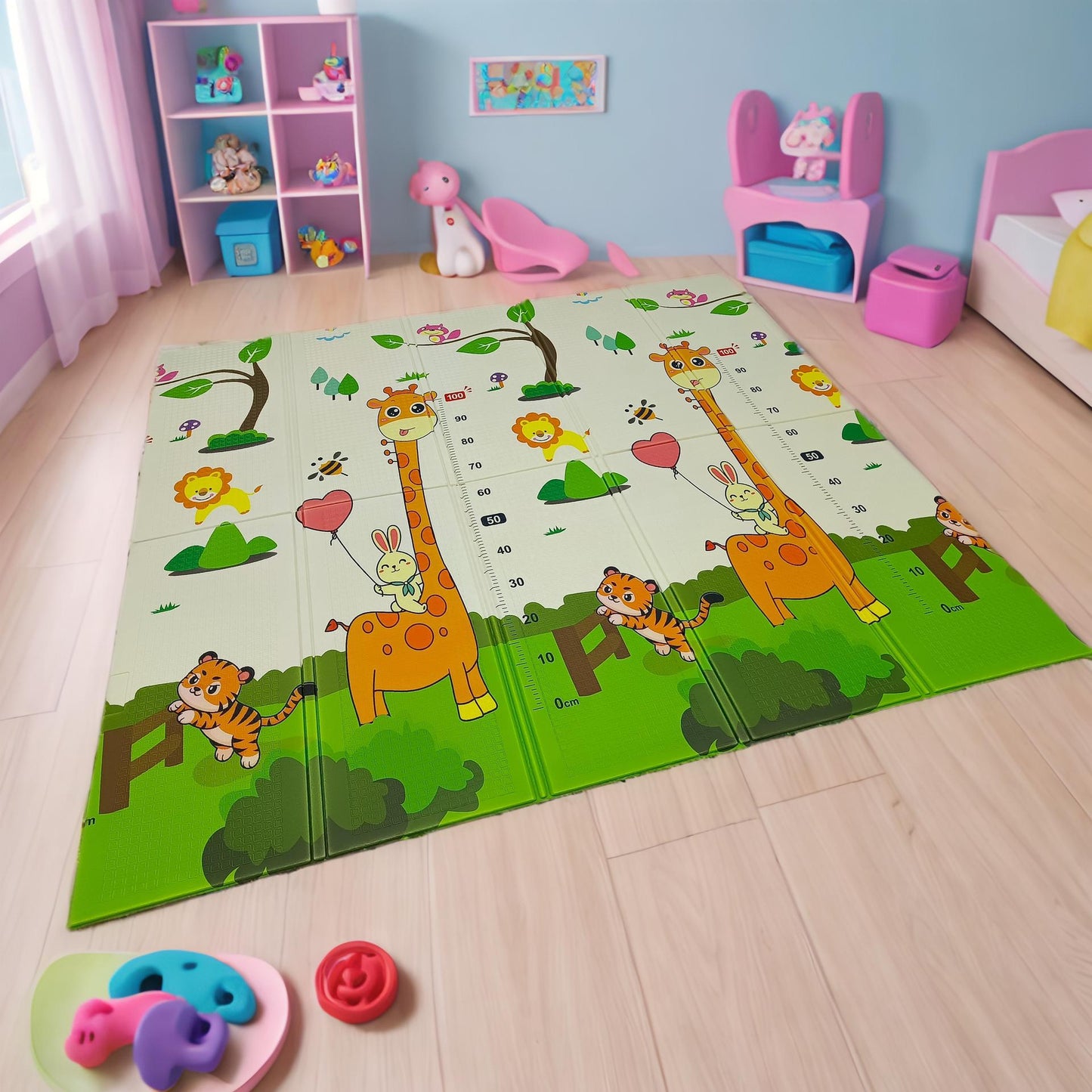 Килимче за игра Жираф - Влакче - 180см х 120см