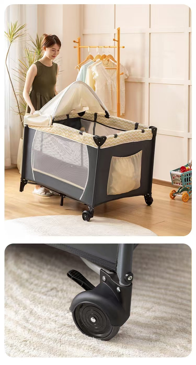 Преносимо бебешко легло с 2 нива