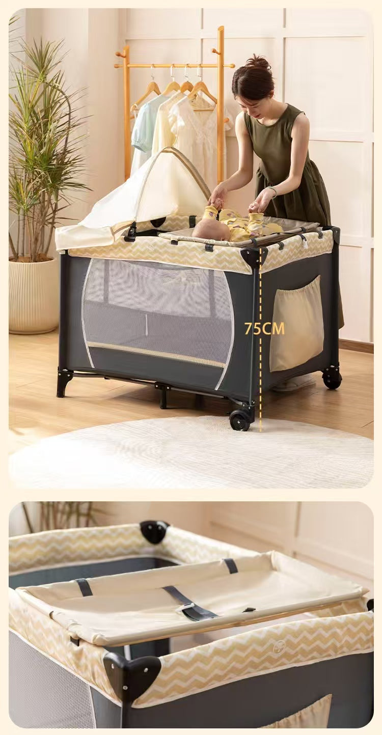 Преносимо бебешко легло с 2 нива