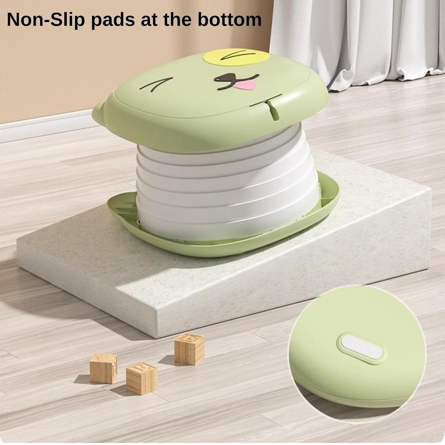 Сгъваемо преносимо детско гърне Кими - розов цвят