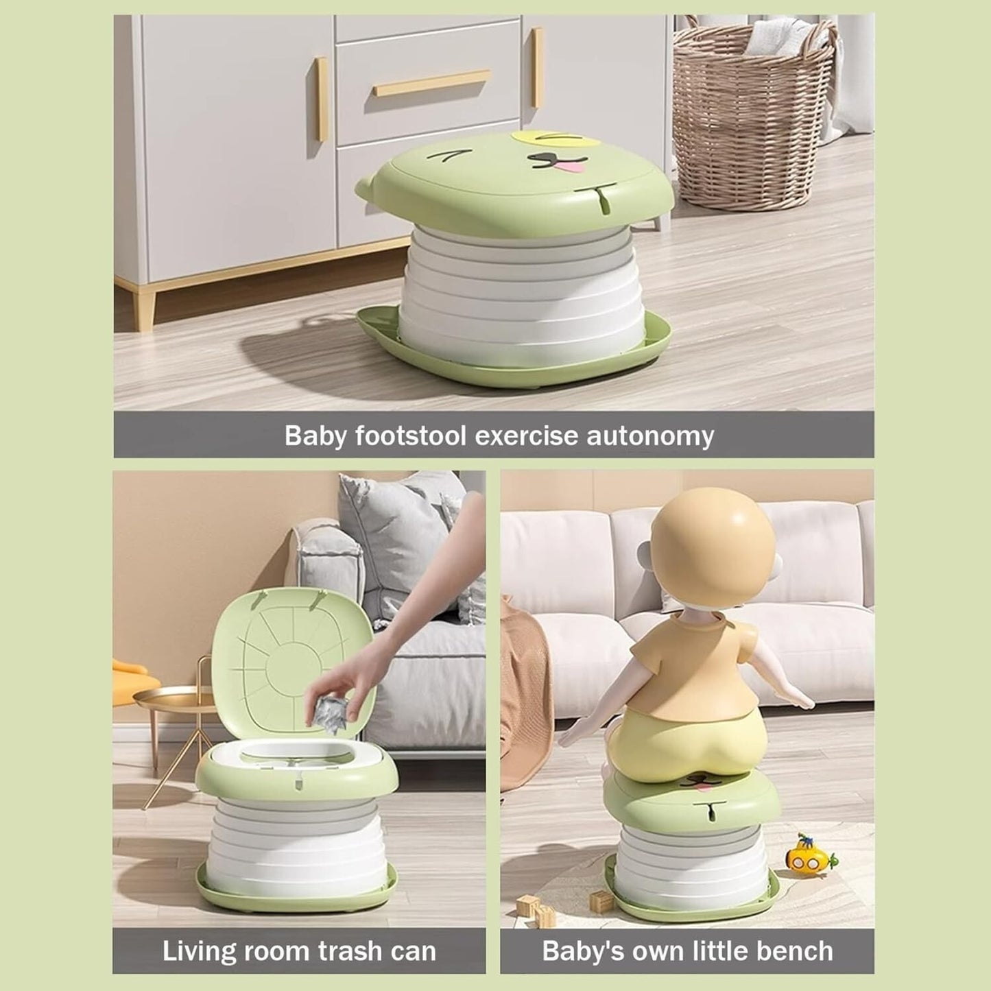 Сгъваемо преносимо детско гърне Кими - розов цвят