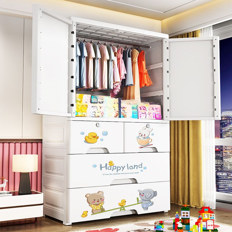 Детски шкаф „Весела дружина“ – 70 см x 40 см x 158 см